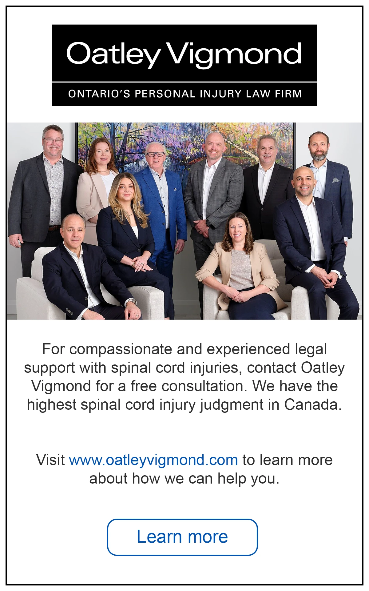 Oatley Vigmond Advert